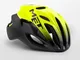 MET Casco Ciclismo Rivale Colore Giallo Sicurezza/Nero Opaco (L 59/62)