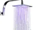 Kiyte Luce Testa in su L'acquazzone, 3-Color Changing LED Ambientale di Pioggia Doccia, Lu...