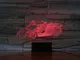 Lampada 3D Illusion Macchina da corsa 7 cambia colore 3D LED Touch Lighting Lamp House Cam...