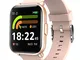 Smartwatch Donna, Orologio Fitness 5ATM Impermeabile Con GPS Condivisione Pedometro, Marci...