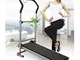 Afang Tapis roulant Magnetico volano, Fitness Pieghevole Treadmill rotelle, Portatile Sile...