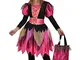 Ciao - Fashion Witch Girl Costume Streghetta con Cappello e Borsa per Bambini, Rosa/Nero,...