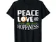 Peace Love and Hoppiness Craft Beer IPA Lovers Brewing Maglietta