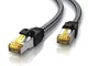 Primewire 1m Cavo di Rete Cat 7 con Cavo in Nylon Intrecciato - Ethernet Gigabit LAN RJ45-...