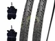 EBA28NBD Kit 2 Due COPERTONI 28 x 1.25 + 2 Due CAMERE d'Aria Bici Ciclo CITYBIKE Nero 700...