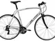 giordanoshop Bicicletta Ibrida da Uomo 28" 21V H52 Denver Fitness Bianca