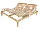 SomnusSana Rete Ortopedica Legno di Faggio 160x190 Letto Matrimoniale h37 cm Alzata testa...