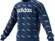 adidas M Fav TS SW Felpa, Uomo, Indtec/Blanco, L