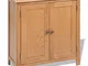 Festnight Credenza in Legno Massello di Quercia Mobile Cucina 70x35x75 cm Marrone