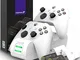 Fosmon DUAL 2 MAX Stazione di Ricarica Compatible con Controller Xbox Series X/S (2020), X...