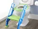 Yissvic Riduttore WC per Bambini con Scaletta Bagno Riduttore WC Pieghevole e Regolabile c...