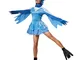 dressforfun 900540 - Costume per Donna Graziosa Paradisea, Pappagallo in Peluche Blu, Cuff...