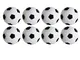 Yeelan Table Soccer Football Game, Confezione da 8pz (Bianco e Nero, 32 Millimetri / 1.26