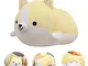 Alextry - Peluche a forma di cane Corgi, 35 cm Giallo