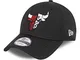 New Era - Berretto NBA Chicago Bulls Half Half 9Forty Strapback Cap - Nero Nero Taglia uni...