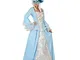 Costume da Dama barocca Turchese per Donna M / L