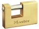 Master Lock 608EURD Lucchetto Rettangolare in Ottone Massiccio a Chiave, Oro, 8,3 x 8,5 x...