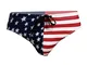 Fenical Mens USA Flag Stars Low Rise Swimwear Bikini Slip Beach Costume da Bagno Bandiera...