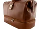 Borsa Medico Dottore in Pelle Vera Colore Cognac Dream Leather Bags Pelletteria Artigianal...