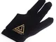 CUESOUL 10pcs / Set 3 Finger Gloves Biliardo Snooker Cue Guanti (Nero)