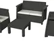 Chalet-Jardin Set Lounge Vegas, Colore: Grigio Antracite