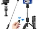 SYOSIN Bastone Selfie, Estensibile 4 in 1 Bluetooth Selfie Stick Treppiede Smartphone con...