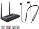 Friencity Auricolari wireless Cuffie per guardare la TV con il trasmettitore Bluetooth Por...
