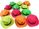 Novelty Place - Cappello in plastica, Colore neon., 24 pz