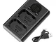 Neewer Caricabatteria a Doppia USB per Sony NP-FZ100 Batteria Compatibile con Sony A9 A7II...