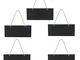 ROSENICE Mini Lavagnette rettangolari da Appendere in Legno con Corda di 18x8 cm 5PCS