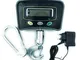 Ogni scala elettronica in acciaio inox industriale AA-56 con display a LED, Gancio, 500 kg