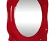 Iplex Design Drappeggi d'Autore Specchio da Parete, Plexiglass/PMMA, Rosso Trasparente, 72...