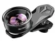 Apexel - Obiettivo macro HD a clip per fotocamera del cellulare, 100 mm, per iPhone X/8/8P...