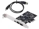 TOOGOO Scheda Firewire, Adattatore PCIe Firewire 800 per Windows 10 con Staffa e Cavo a Ba...