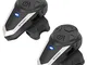 BETOWEY Interfono Moto Bluetooth Coppia BT-S3 Interphone con Auricolari Bluetooth per Casc...