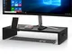 BONTEC Supporto per Monitor in Legno, Supporto per Monitor da Scrivania con Supporto per S...