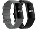 Maspen Cinturino Compatible per Fitbit Charge 3/Fitbit Charge 4, Cinturini Fitbit Charge4/...