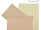 Busta Regalo con Kraft Carta, Hotipine Vintage Marrone Resistente Forma di Cuore envelopes...