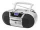 Dual DAB-P 200 - Radio a cassetta con CD - DAB(+)/FM - Boombox - Lettore CD - Altoparlante...