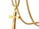 OIDEA Collana Uomo Catena Acciaio Inossidabile Pendente Croce lucidato Oro Regalo Cristian...