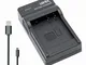 Lemix (BLE9) Caricatore USB Ultra Sottile slim per batterie Panasonic DMW-BLE9, DMW-BLG10...