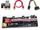 Anupow Pci-e Riser da 1x a 16x Scheda Adattatore & Cavo di prolunga USB 3,0 & 6 Pin al cav...