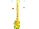 sourcingmap Giraffa, con metro per misurare l'altezza dei bimbi adesiva decalcomania per p...