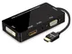 ConnBull Adattatore HDMI a VGA e DVI HDMI, Adattatore HDMI Audio Video, Convertitore HDMI...