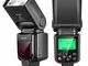 NEEWER 750II TTL Flash Speedlite con Schermo LCD, Compatibile con Nikon D4 D5 D60 D90 D100...