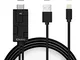 HDMI Cavo Phone, Bealviy Cavo Phone HDMI Adattatore Lightning, Plug and Play Digitale da A...