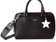 Trussardi Jeans T-Easy Bauletto Charm Star Logo, Borsa a mano Donna, Nero (Black), 30x20x1...