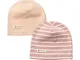 LACOFIA Berretto Beanie neonata Cappello a Maglia da Bambina Cotone Striscia Rosa M/7-24 M...