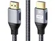 ConnBull - Cavo HDMI 2.1 8 K in nylon intrecciato, supporta 4 K a 120 Hz, 8 K a 60 Hz, 48...