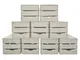 Set 9 Cassette Legno Frutta Nuove Resistenti colore bianco per scaffali e librerie 50x30x2...